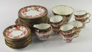 A Royal Crown Derby porcelain Imari part tea service