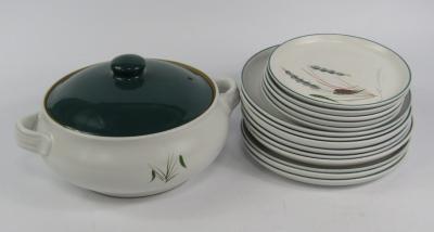 A Denby pottery part dinner and tea service