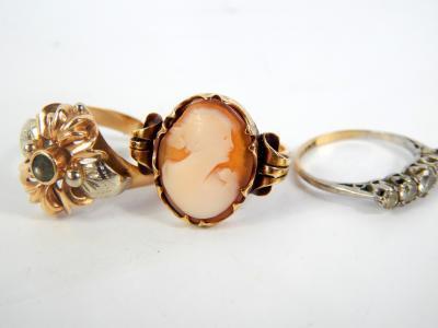 Three gem set rings