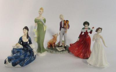 Five Royal Doulton figures