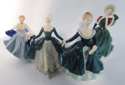 Four Royal Doulton figures