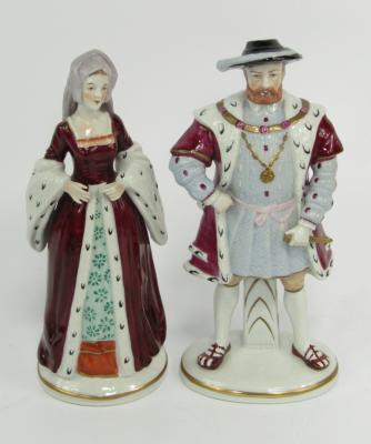 A pair of Sitzendorf porcelain figures