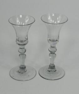 A pair of George III wine glasses