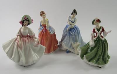 Four Royal Doulton figures