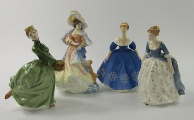 Four Royal Doulton figures
