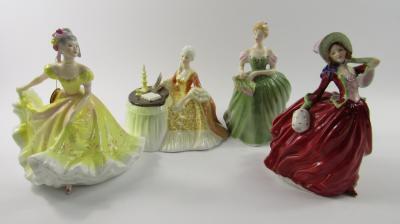 Four Royal Doulton figures