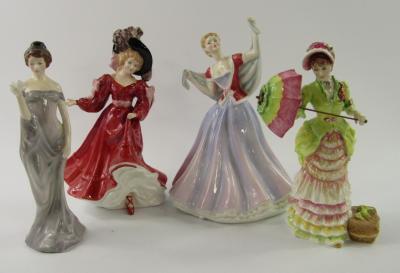 Four Royal Doulton figures