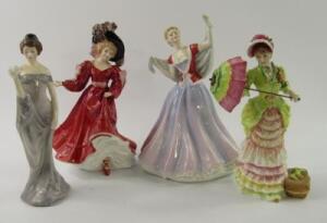 Four Royal Doulton figures