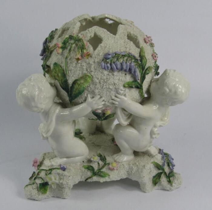 A Moore Bros porcelain schneeballen vase