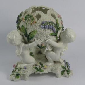 A Moore Bros porcelain schneeballen vase