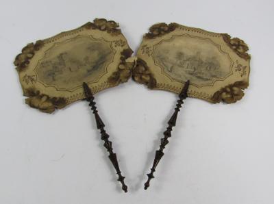 A pair of early 19thC candle screens