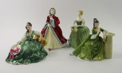 Four Royal Doulton figures