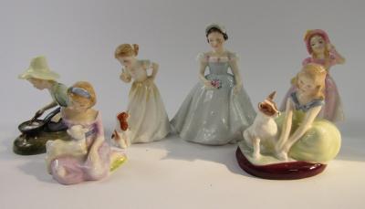 Six Royal Doulton figures