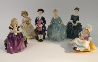 Six Royal Doulton figures