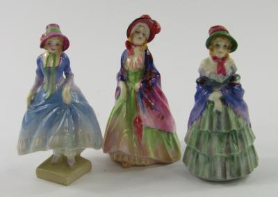 Three small Royal Doulton figures
