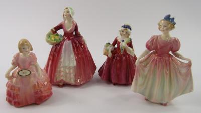 Four Royal Doulton figures