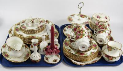 Royal Albert porcelain decorated in Old Country Roses pattern