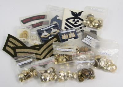 Military badges and buttons