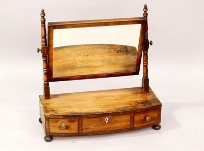 A George III mahogany dressing table mirror