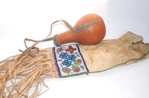 A Native American Indian leather papoose