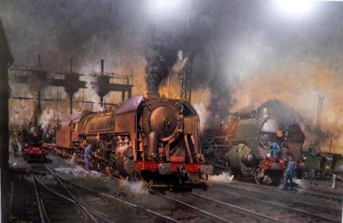 After Terence Cuneo. Stabling for Giants