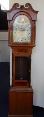 A George III oak and mahogany longcase clock by Barber of Nottingham
