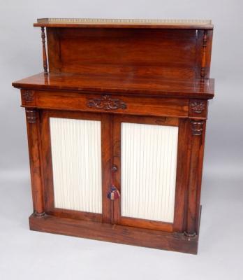 An early Victorian rosewood chiffonier