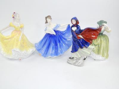 A group of Royal Doulton figures