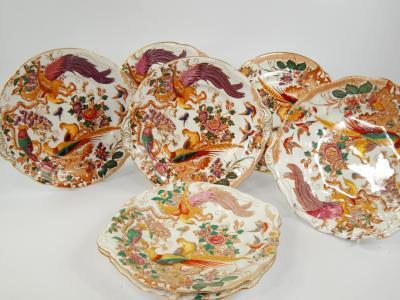 A set of seven Royal Crown Derby porcelain bread plates