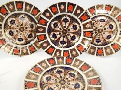 A set of twelve Royal Crown Derby porcelain dinner plates