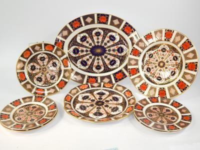 A group of Royal Crown Derby porcelain trios