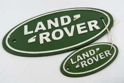 *A Land Rover cast sign