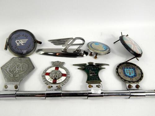 An Austin A35 bumper badge bar