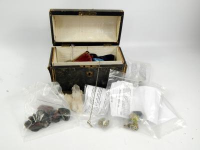 A Victorian leather casket