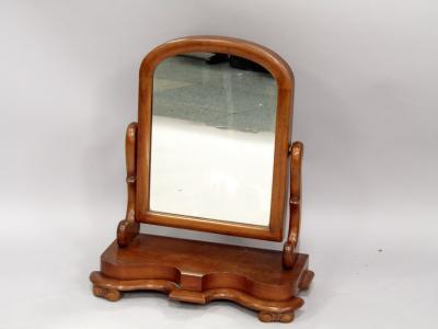 A Victorian mahogany dressing table mirror