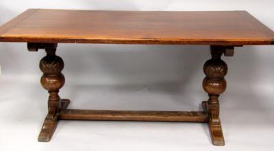 An oak refectory table