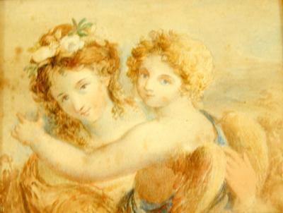 19thC English School. Cupid and Psyche