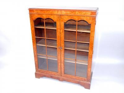 A burr walnut bookcase