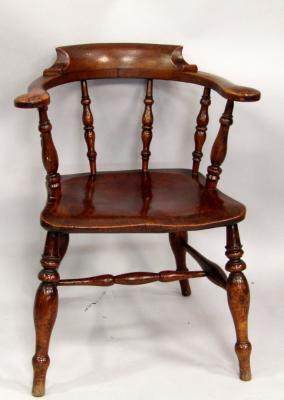 A 19thC smoker's bow chair
