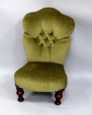 A Victorian mahogany nursing chair