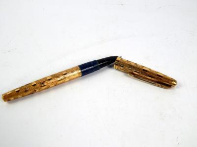 A Parker gold plated cartridge pen