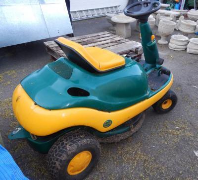 A MTD Yardman Beetle ride-on lawnmower.