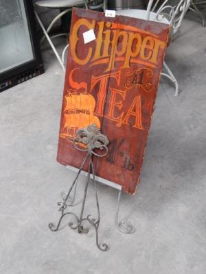 Two modern sign holders
