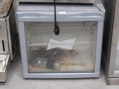 A Budweiser table top fridge.