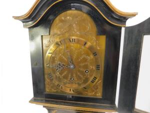 An Asprey of London black japanned lacquer grandmother clock - 2