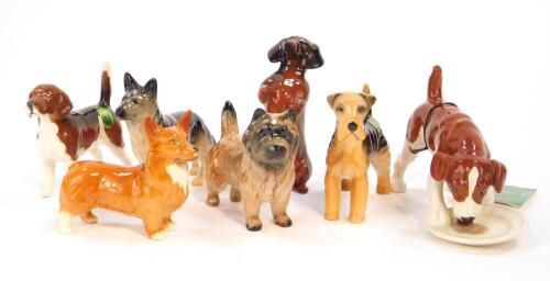 Seven Beswick terriers
