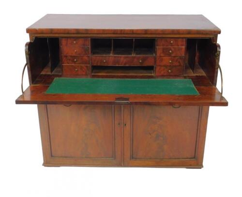 A Victorian mahogany secretaire cupboard