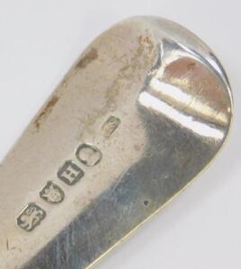 A George III silver basting spoon - 3