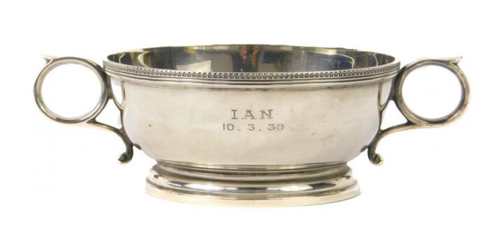 A George V silver quaich