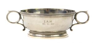 A George V silver quaich